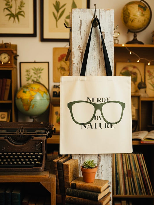"Nerdy By Nature" Tote Bag