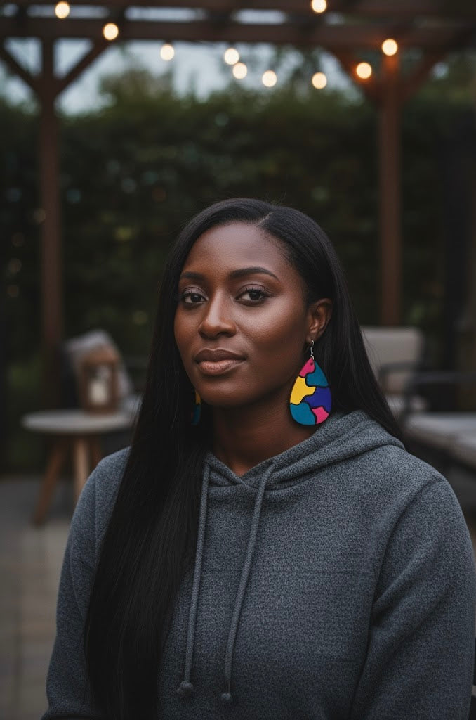 The Color-Block Teardrop Earring
