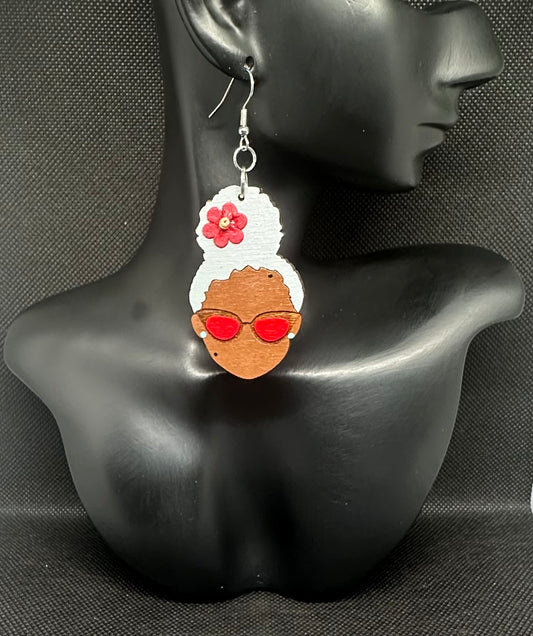 Bold and Beautiful - Afrocentric Wooden Earrings