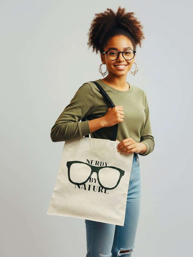 "Nerdy By Nature" Tote Bag
