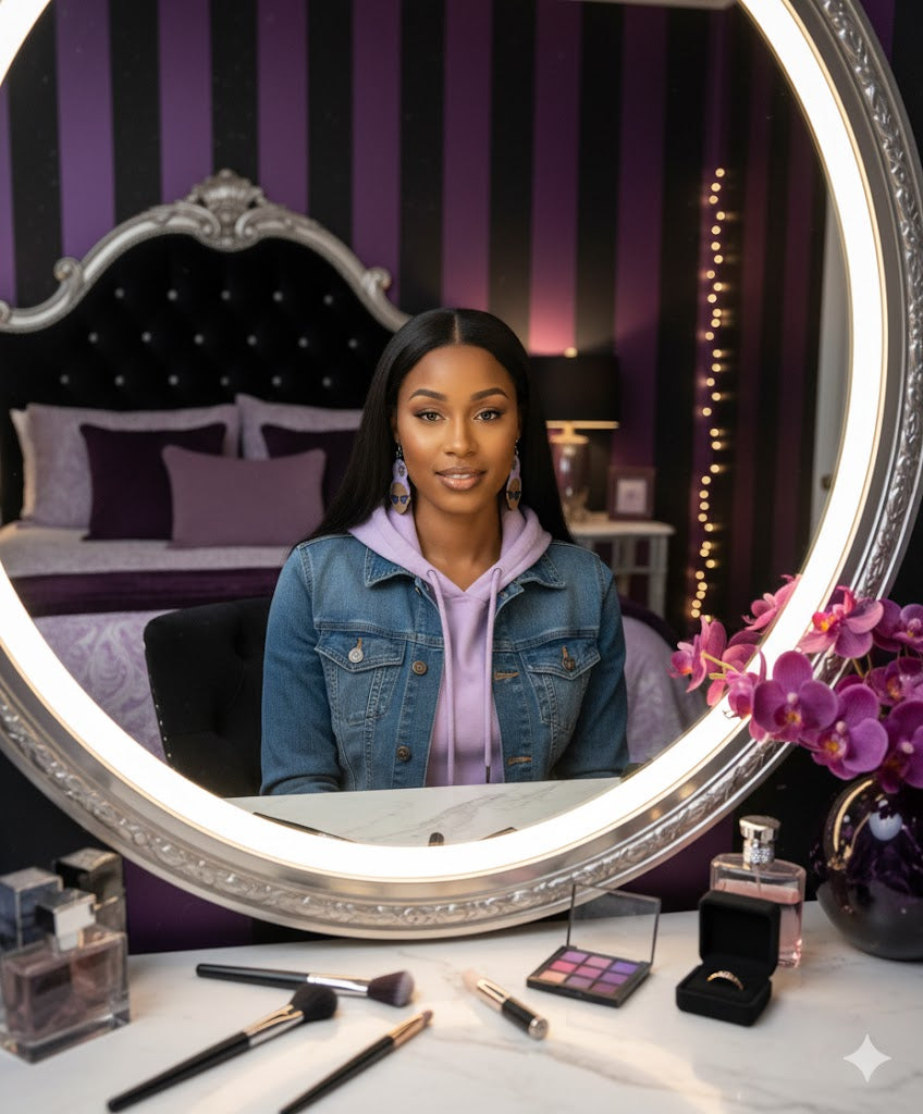 Violet Vibes - Afrocentric Wooden Earrings