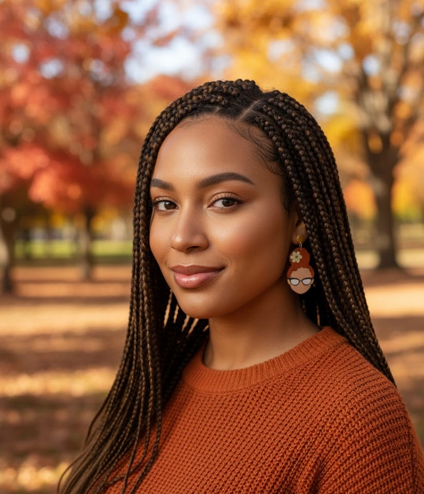 Gloss and Glam Statement Earrings - Afrocentric Design
