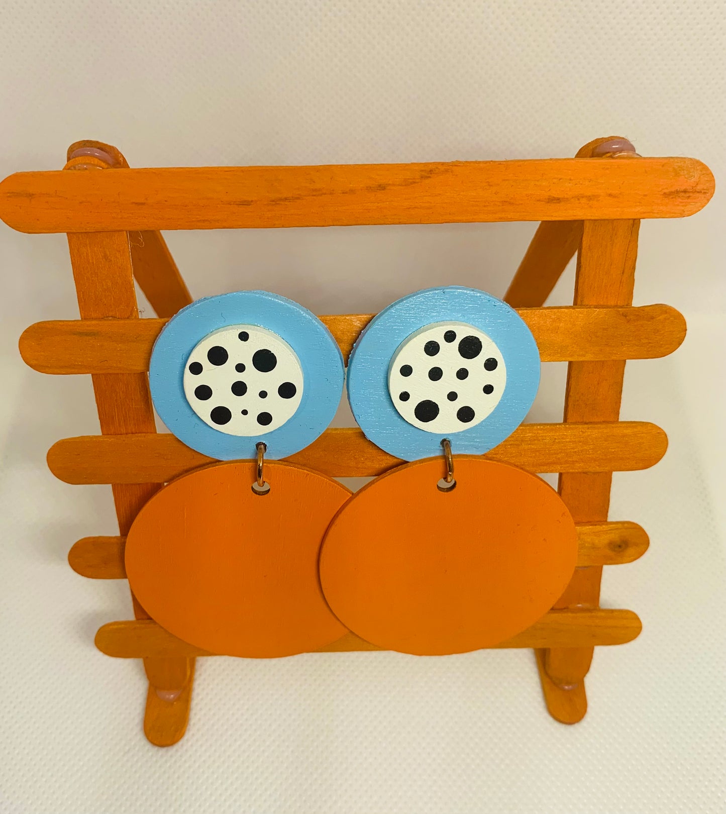Sky Pop: Hand-Painted Color-Block Stud Drops