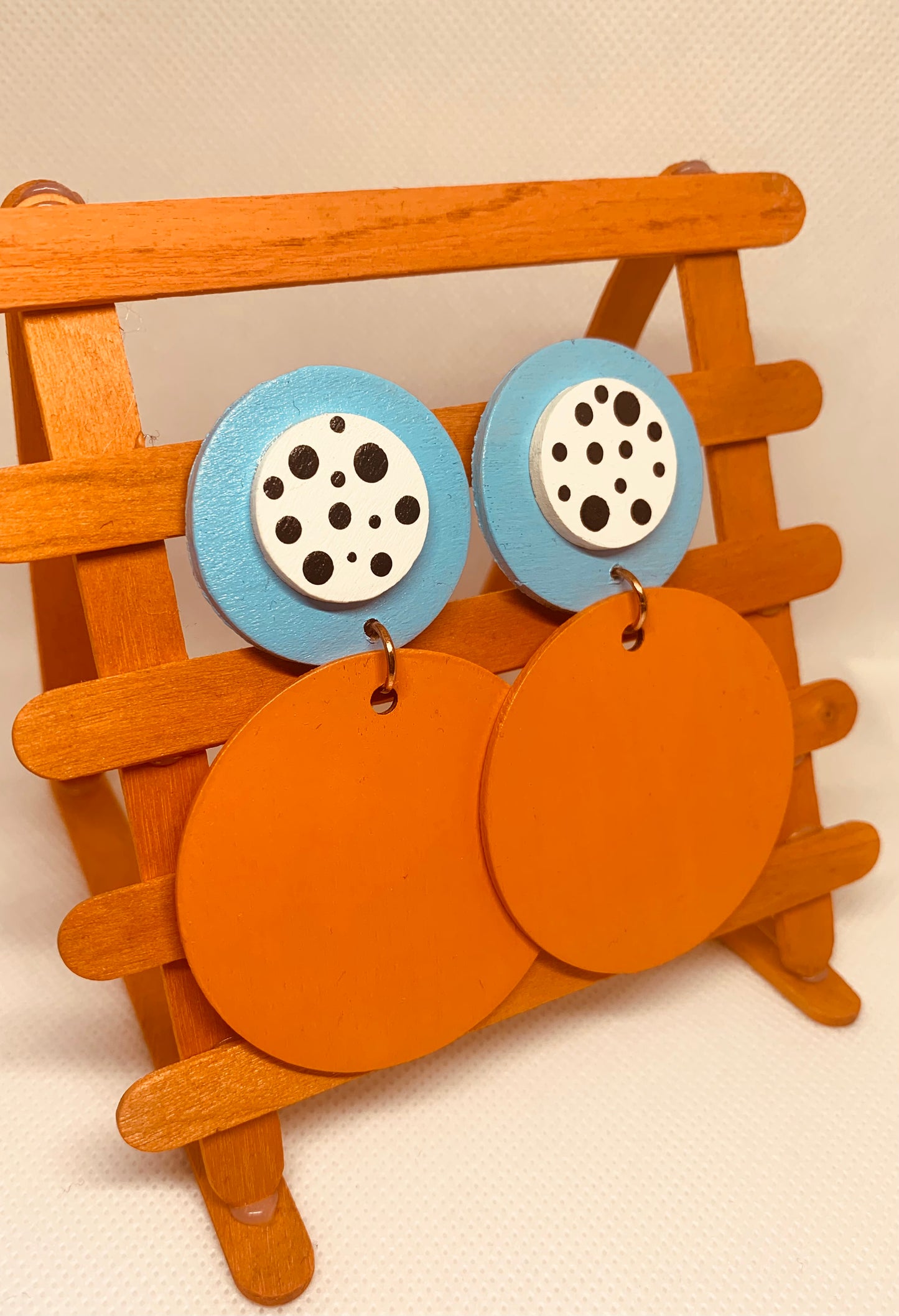 Sky Pop: Hand-Painted Color-Block Stud Drops