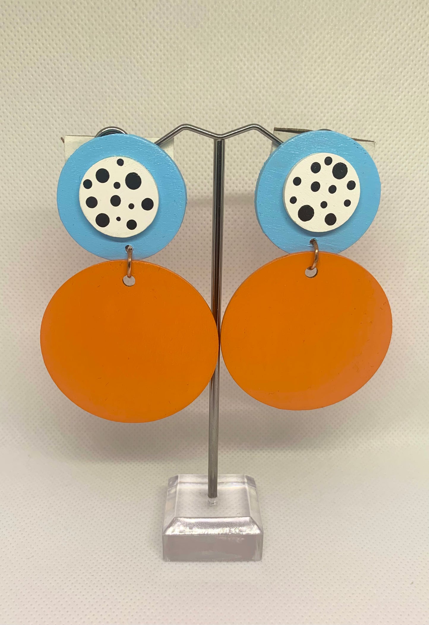 Sky Pop: Hand-Painted Color-Block Stud Drops