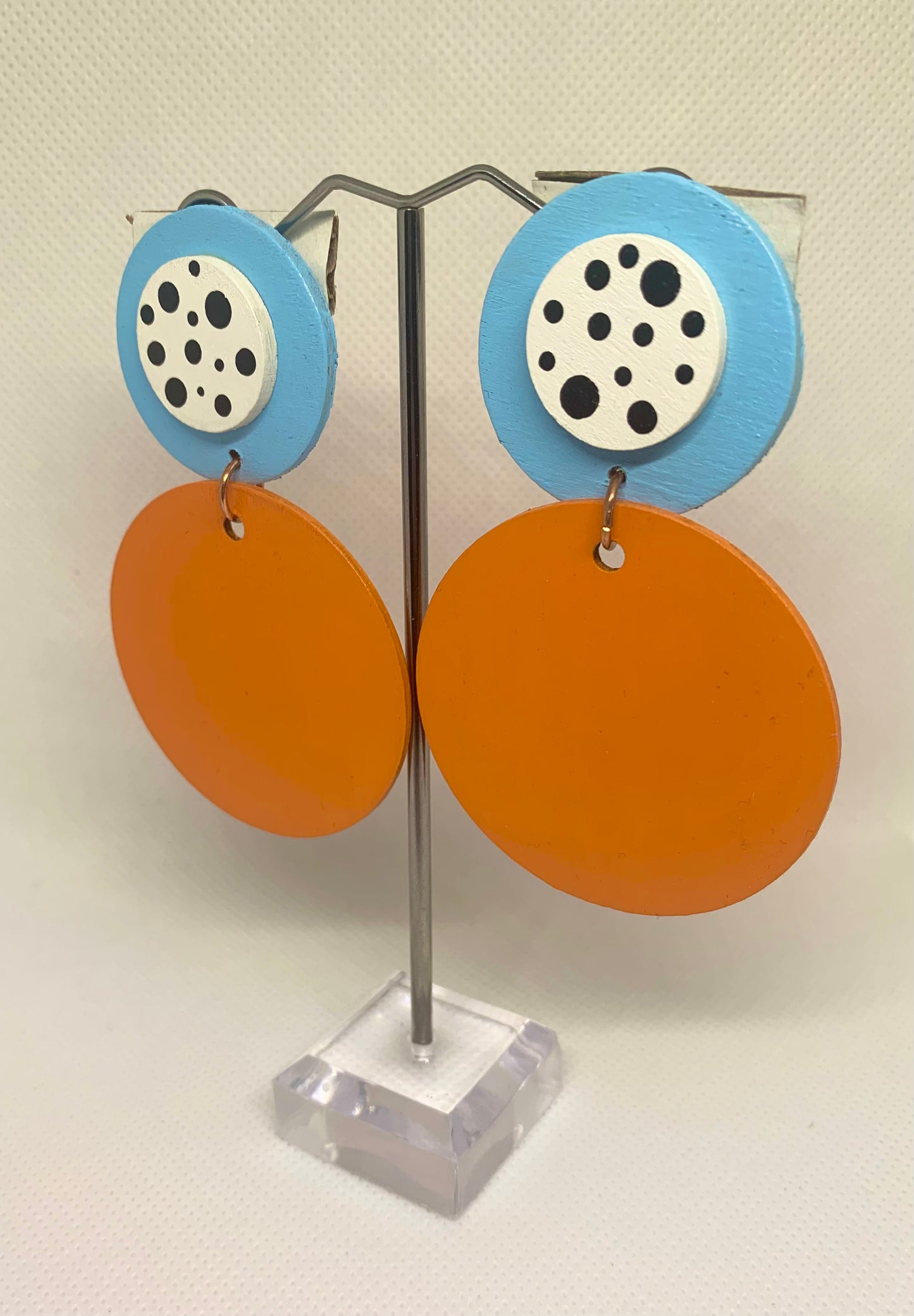 Sky Pop: Hand-Painted Color-Block Stud Drops