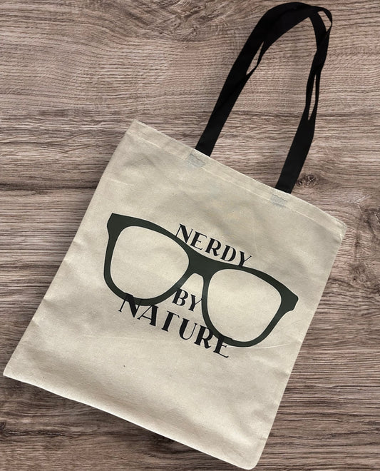 "Nerdy By Nature" Tote Bag
